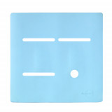 Placa p/ 3 Interruptores + Furo 4x4  -Novara Celeste